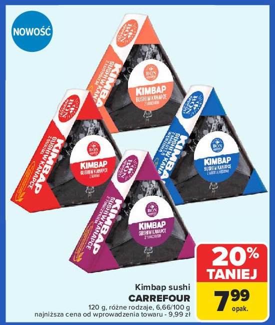 Kimbap z makrelą wędzoną Lucky fish promocja w Carrefour