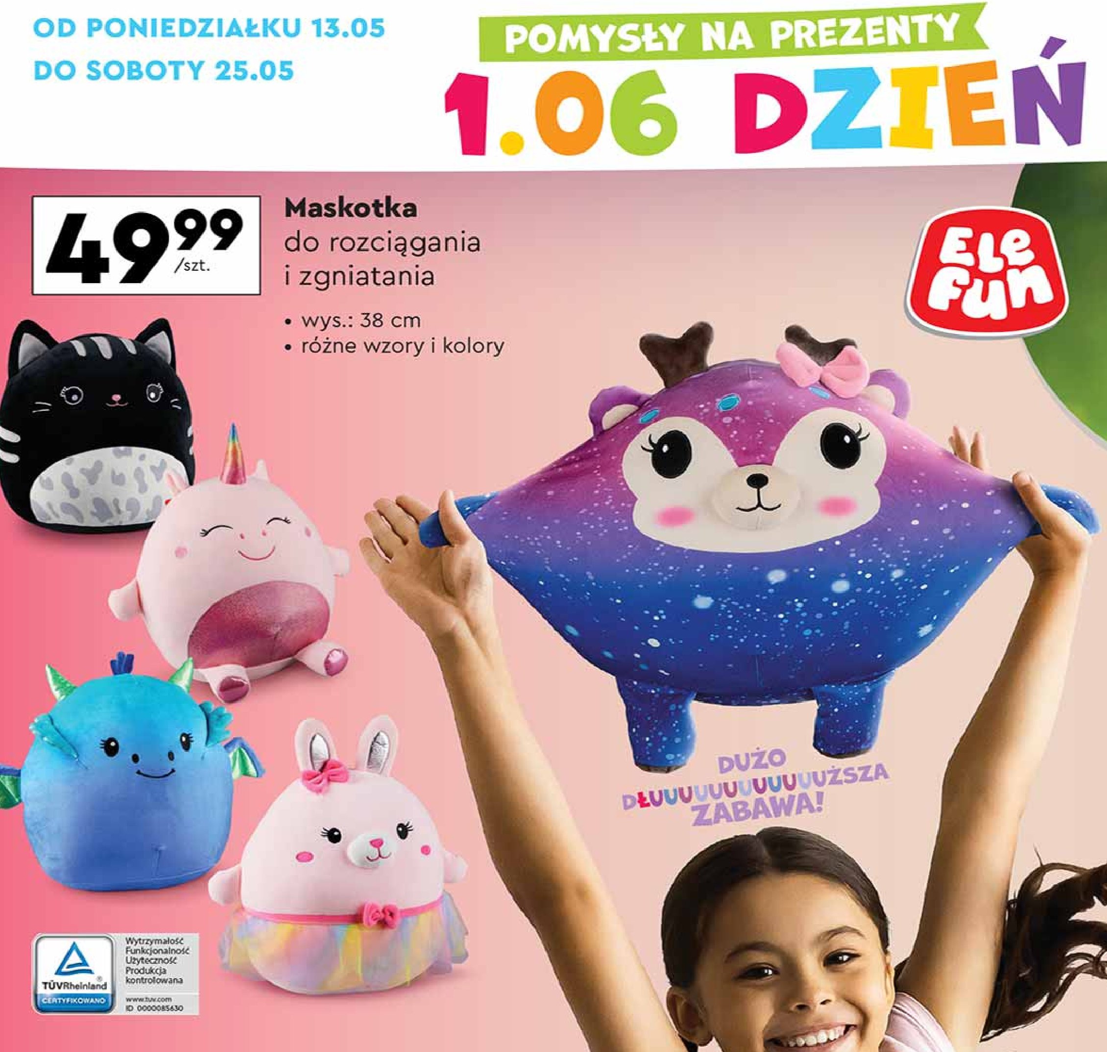 Maskotka do zgniatania 40 cm kr贸lik Elefun promocja