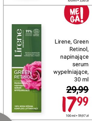 Serum do twarzy Lirene green retinol promocja