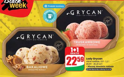 Lody Grycan bakaliowe promocja w Dino