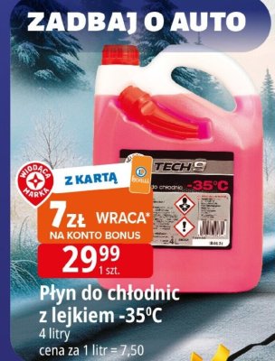 Płyn do chłodnic z lejkiem -35°C 4 litry promocja w Leclerc
