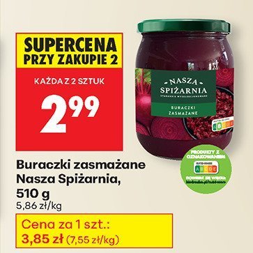 Buraczki zasmażane  promocja w Biedronka