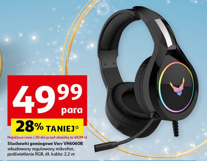 Słuchawki dla gracza vh6060b rgb Varr promocja