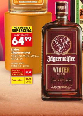 Likier Jägermeister winter 33% 700ml promocja w Biedronka