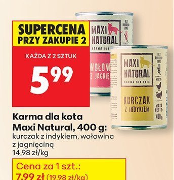 Karma dla kota Maxi Natural, 400 g promocja w Biedronka