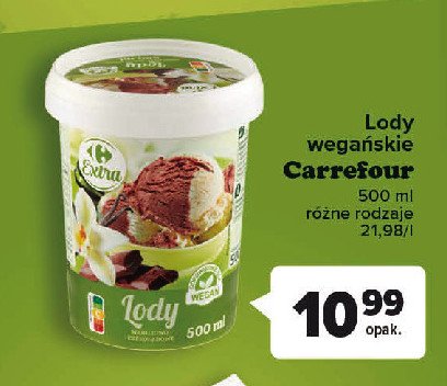 Lody waniliowo-czekoladowe Carrefour extra promocja