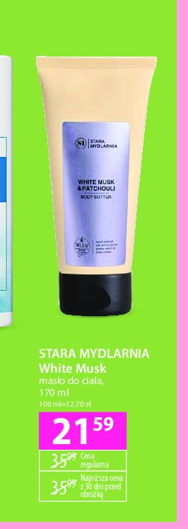 Masło do ciała white mysk & patchouli Stara mydlarnia promocja