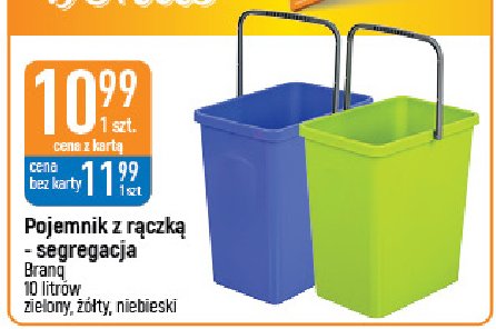 Pojemnik z r膮czk膮 segragacja 10 l Branq promocja