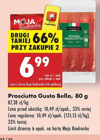 Szynka prosciutto Gustobello promocja