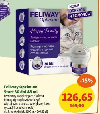 Feliway Optimum Start 30 dni 48 ml promocja w MAXI ZOO