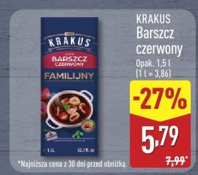 Barszcz czerwony KRAKUS promocja w Aldi