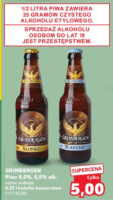 Piwo Grimbergen blonde promocja