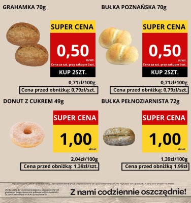 Bułka Pełnoziarnista 72g promocja w Supeco