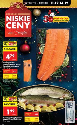 Świeży pstrąg tęczowy patroszony, Marinero promocja w Biedronka