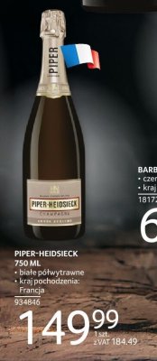 Szampan Piper-Heidsieck 750 ml białe półwytrawne kraj pochodzenia: Francja promocja w Selgros