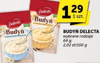 Budyń Delecta wybrane rodzaje promocja w ABC