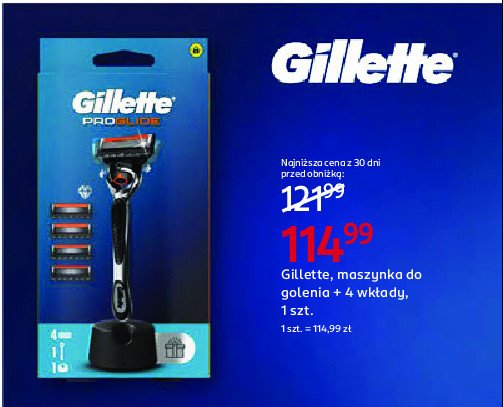 Maszynka do golenia + 4 wkłady Gillette fusion proglide promocja