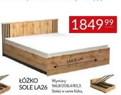 ŁÓŻKO SOLE LA26 promocja w Abra Meble