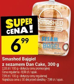Chleb Smashed Bagiel z sezamem Dan Cake, 300 g promocja w Twój Market