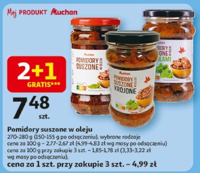Pomidory suszone w oleju promocja w Auchan