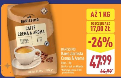 Kawa ziarnista Crema & Aroma promocja w Aldi