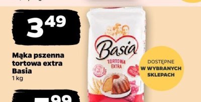 Mąka pszenna tortowa extra Basia promocja w Netto