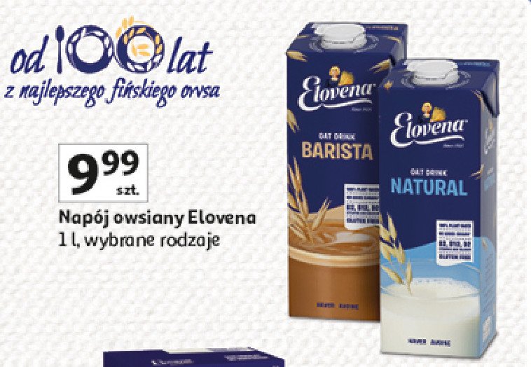 Napój owsiany Elovena promocja