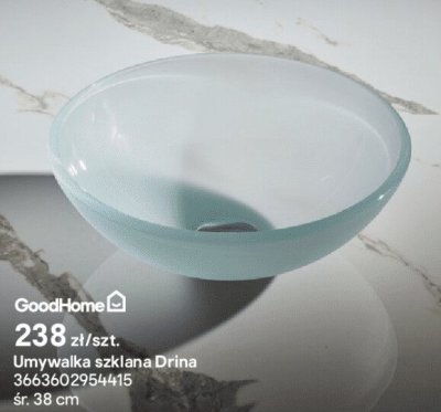 Umywalka szklana Drina promocja w Castorama