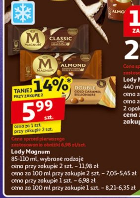 Lody Magnum 85-110 ml, wybrane rodzaje promocja w Auchan