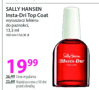 Utrwalacz manicure Sally hansen insta-dri promocja w Hebe