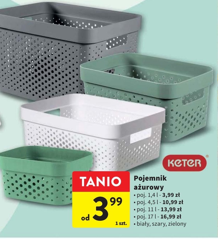 Pojemnik a偶urowy infinity z przykrywk膮 17 l zielony Curver promocja
