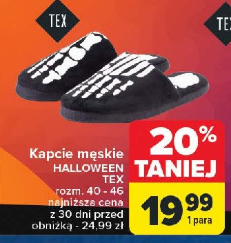 Kapcie halloween 40-46 Tex promocja