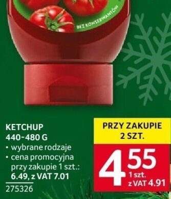 Ketchup łagodny Pudliszki 440-480 g promocja w Selgros
