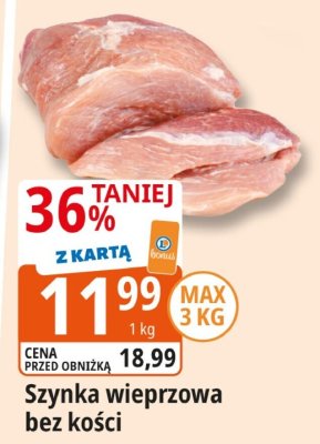 Szynka wieprzowa bez kości 1kg promocja w Leclerc