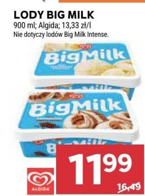 Lody Big Milk Algida promocja w Stokrotka