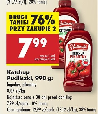Ketchup pikantny Pudliszki promocja w Biedronka