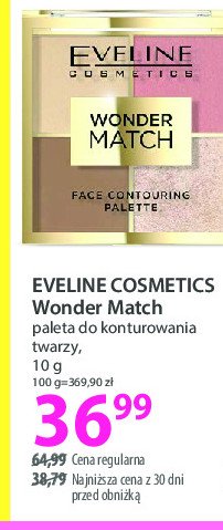 Paleta do konturowania Eveline wonder match promocja