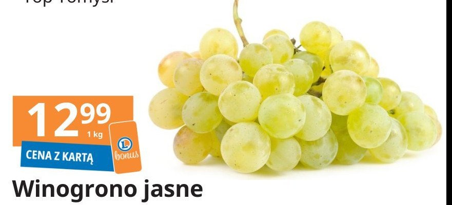Winogrona jasne promocja w Leclerc