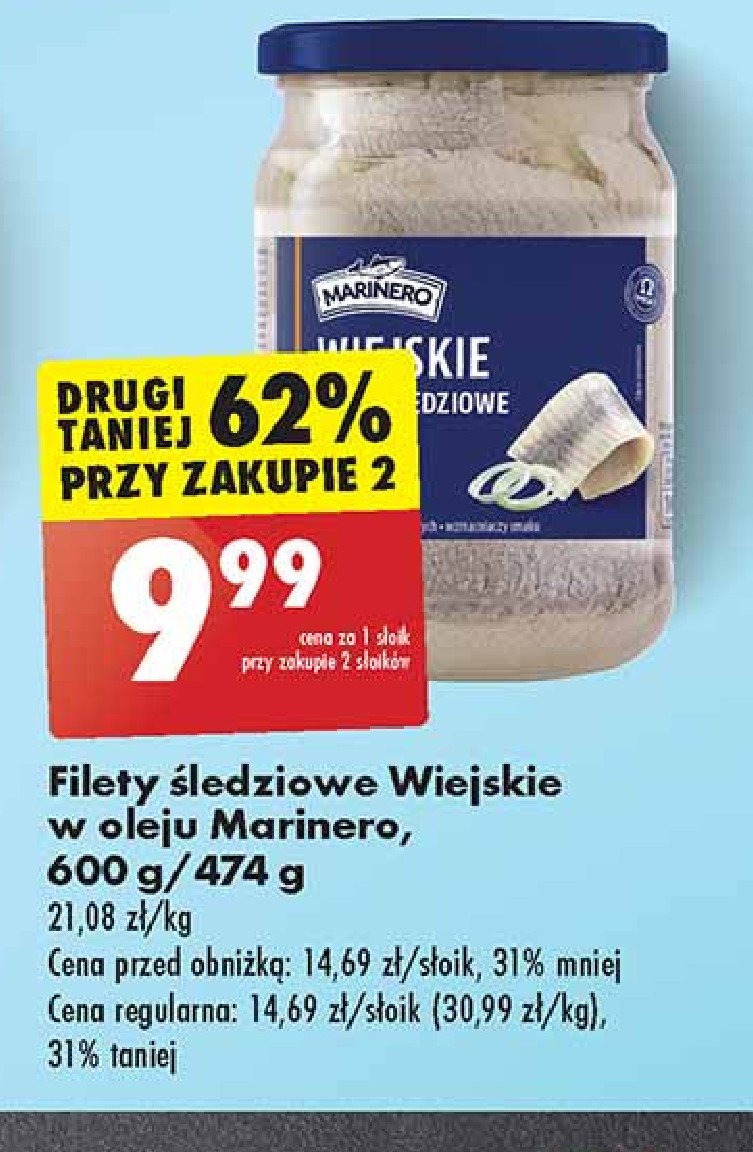 Filety śledziowe wiejskie w oleju Marinero promocja