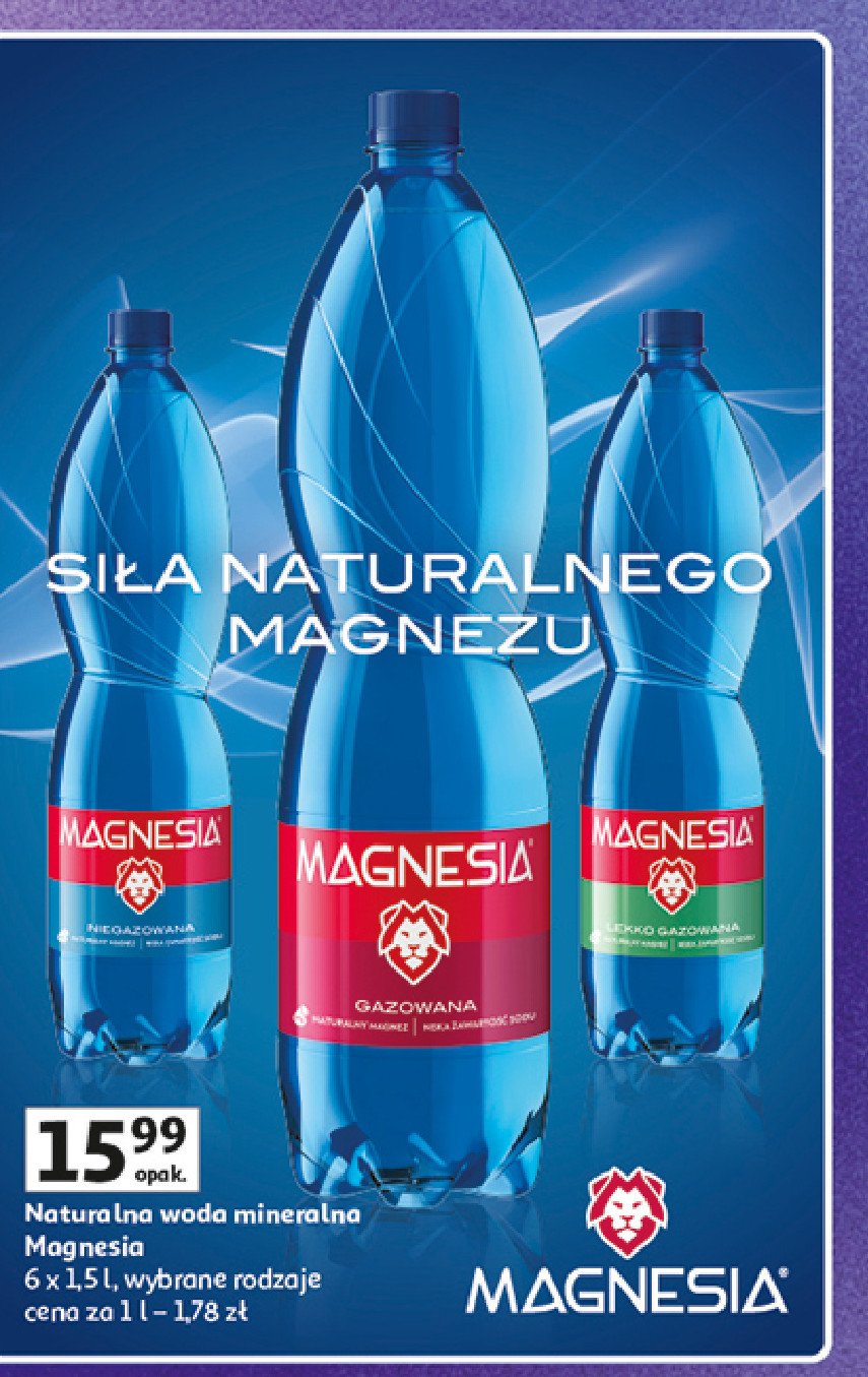 Woda niegazowana Magnesia promocja w Auchan