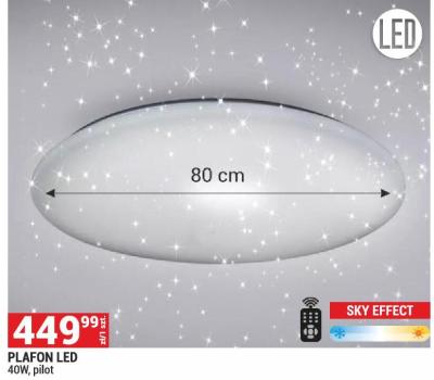 PLAFON LED 40W, pilot 80 cm promocja w Merkury Market