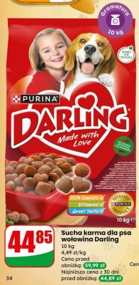 Karma sucha dla psa wołowina Darling promocja w Dino