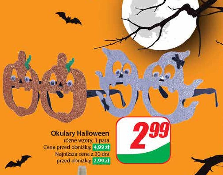 Okulary halloween promocja w Dino