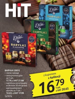Baryłki E.Wedel 200 g promocja w Selgros