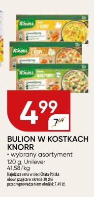 Bulion w kostkach Knorr promocja w Chata Polska
