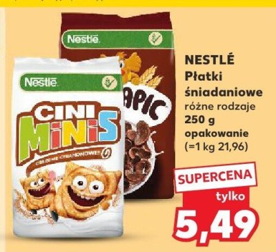 Płatki śniadaniowe różne rodzaje 250 g  promocja w Kaufland