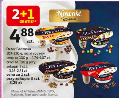 Deser Fantasia różne rodzaje promocja w Auchan