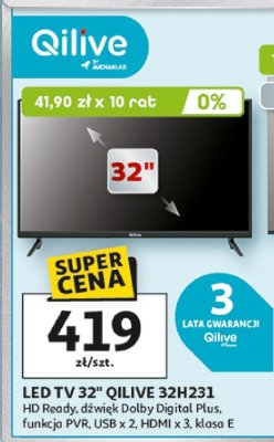 LED TV 32" QILIVE 32H231 promocja w Auchan