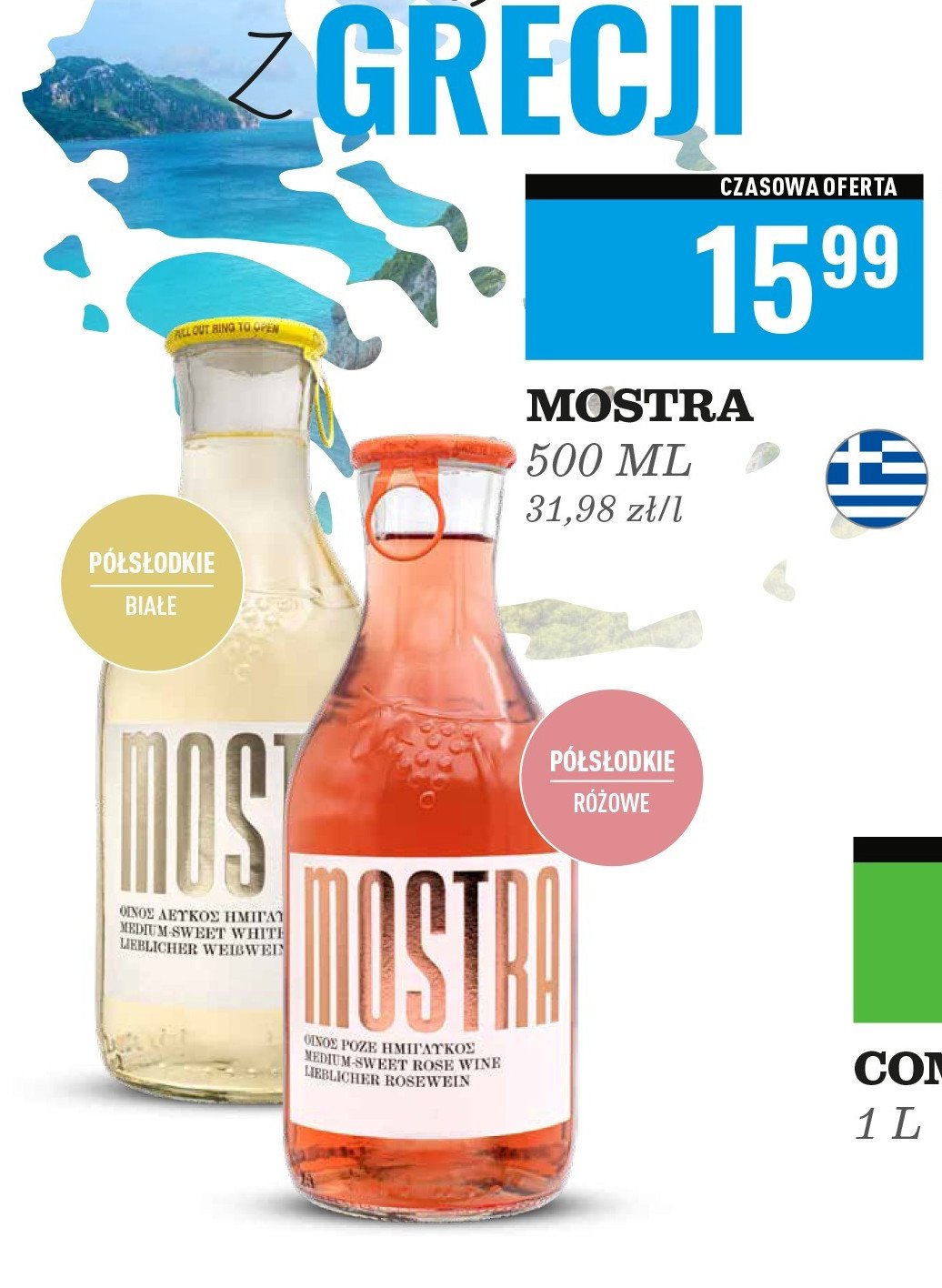 Wino półsłodkie Mostra promocja w Biedronka