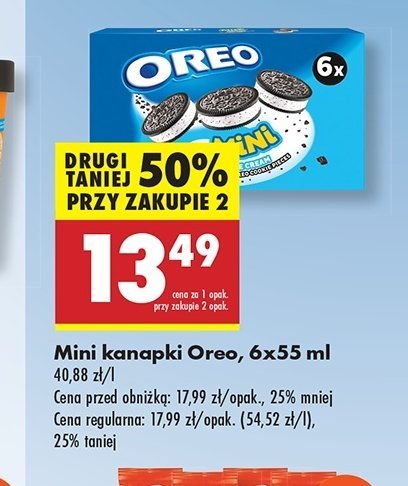 Lody mini kanapki Oreo ice cream promocja